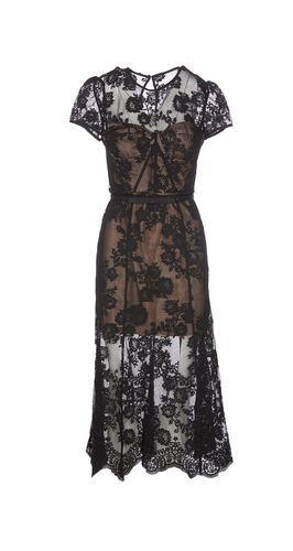 Lace Bustier Midi Dress - self-portrait - Modalova