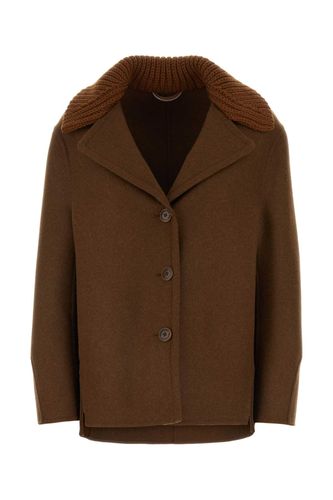 Brown Wool Blend Coat - Ermanno Scervino - Modalova