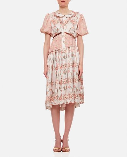 Asymmetric Baloon Sleeve Midi Dress - Simone Rocha - Modalova