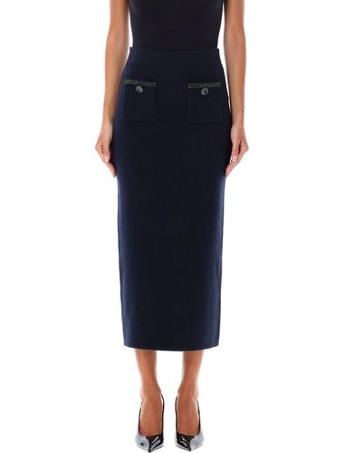 Embellished Knit Midi Skirt - self-portrait - Modalova