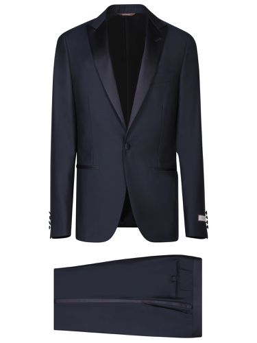 Canali 130s Blue Smoking - Canali - Modalova