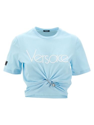 Versace Logo Crop T-shirt - Versace - Modalova