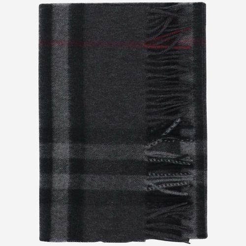 Cashmere Scarf With Check Pattern - Burberry - Modalova