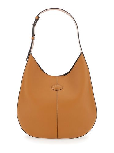 Hobo Bag With Contrasting Edges In Leather Woman - Tod's - Modalova