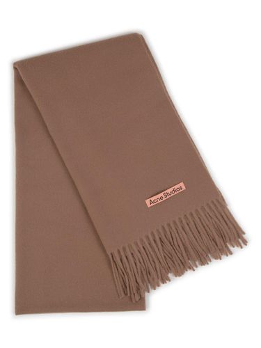 Logo Patch Fringed Scarf - Acne Studios - Modalova