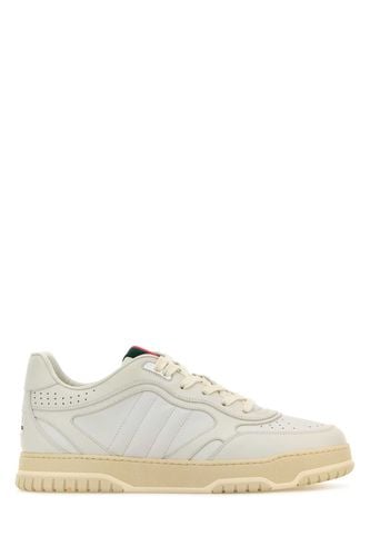 Gucci White Leather Re-web Sneakers - Gucci - Modalova