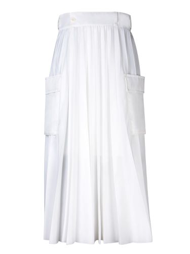 Sacai White Nylon Twill Skirt - Sacai - Modalova