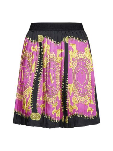 Logo Couture Pleated Mini Skirt - Versace Jeans Couture - Modalova