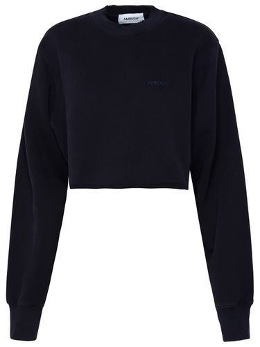 Destroyed Blue Cotton Sweatshirt - AMBUSH - Modalova