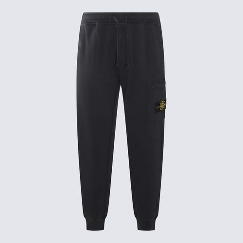 Stone Island Black Cotton Pants - Stone Island - Modalova