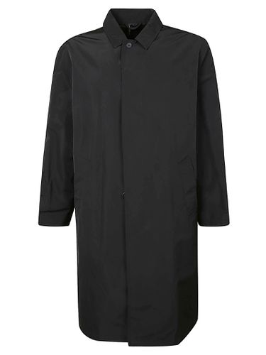 Single-buttoned Plain Long Coat - Maison Flaneur - Modalova