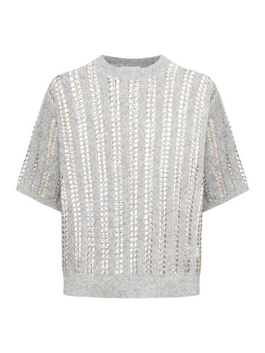 Openwork Sweater In Cashmere Blend - Brunello Cucinelli - Modalova