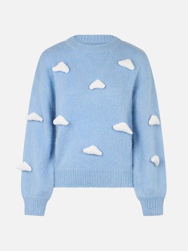 Brushed Knit Sweater With Clouds Details - MC2 Saint Barth - Modalova