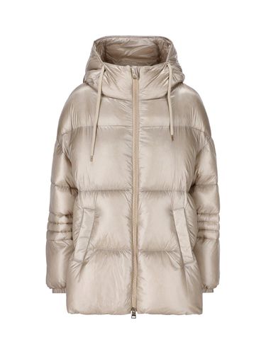 Quilted Hooded Drawstring Down Jacket - Herno - Modalova