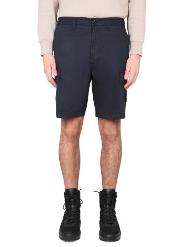 Navy Cargo Bermuda Shorts - Stone Island - Modalova