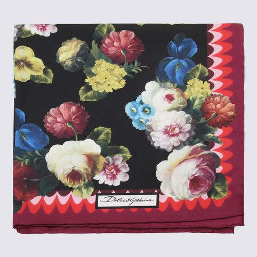 Nocturnal Flower Silk Scarf - Dolce & Gabbana - Modalova
