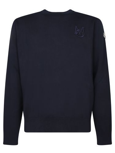 Moncler Blue Crewneck Sweater - Moncler - Modalova