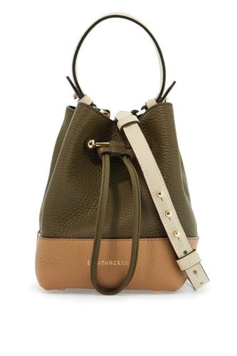 Khaki And Calf Leather Bag With Drawstring Closure And Golden Finishes - Strathberry - Modalova