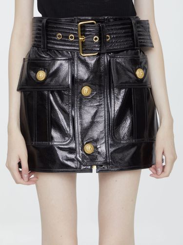 Balmain Patent Leather Miniskirt - Balmain - Modalova