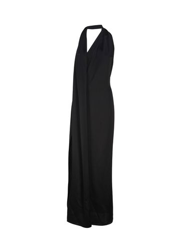Loewe Black Satin Long Dress - Loewe - Modalova