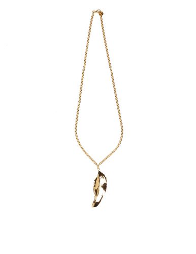 Gold Metal Necklace With Leaf Pendant - Marni - Modalova