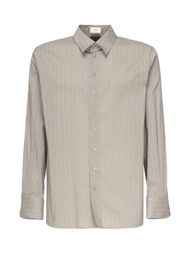 Striped Cotton And Silk Voile Shirt - Saint Laurent - Modalova