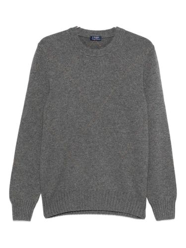 Barba Gray Long-sleeved Crew-neck Sweater - Barba Napoli - Modalova