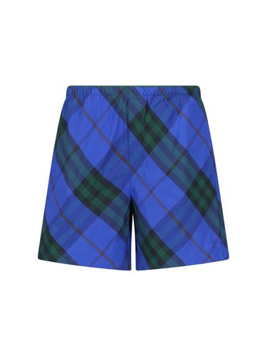 Checkered Knee-length Twill Swim Shorts - Burberry - Modalova