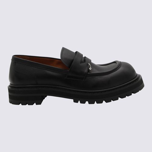 Marni Black Leather Loafers - Marni - Modalova