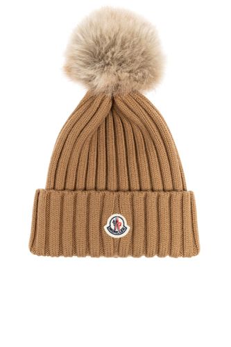 Moncler Wool Hat With Pom Pom - Moncler - Modalova