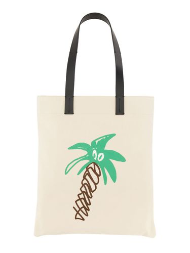 Cotton Canvas Shopping Bag - Palm Angels - Modalova