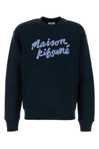 Blue Cotton Sweatshirt - Maison Kitsuné - Modalova