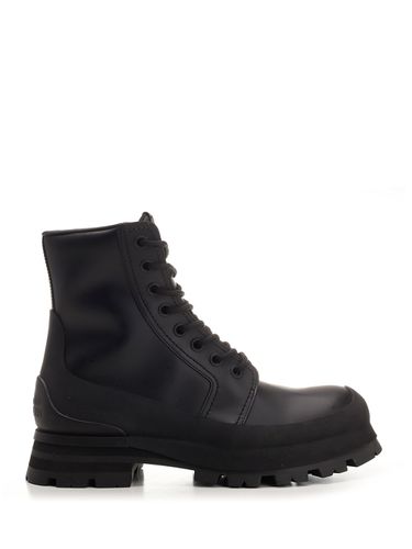 Leather Combat Boot - Alexander McQueen - Modalova