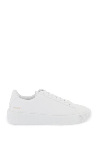 Versace Greca Leather Sneakers - Versace - Modalova