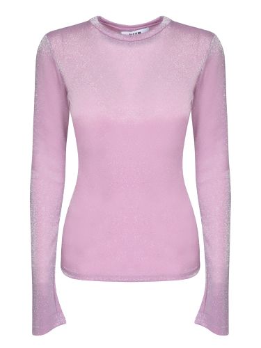 MSGM Lurex Pink Top - MSGM - Modalova