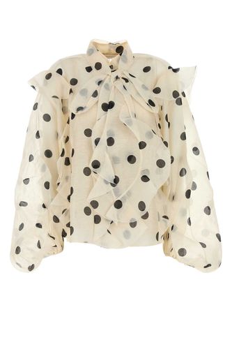 Printed Linen Blend Crush Blouse - Zimmermann - Modalova