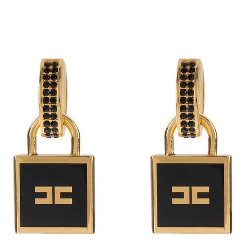 Charm Padlock Earrings - Elisabetta Franchi - Modalova