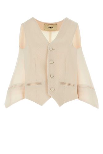 Fendi Ivory Wool Vest - Fendi - Modalova