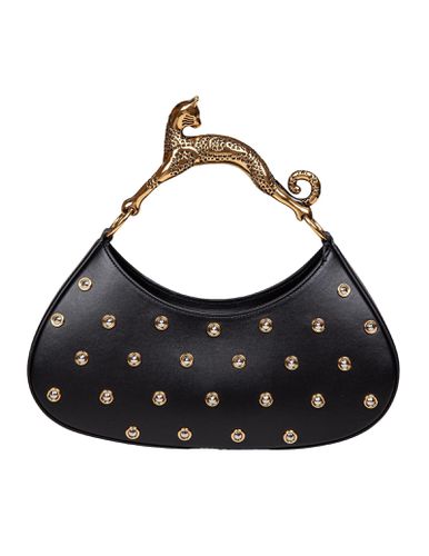 Large Hobo Cat Bag In Leather With Applied Studs - Lanvin - Modalova