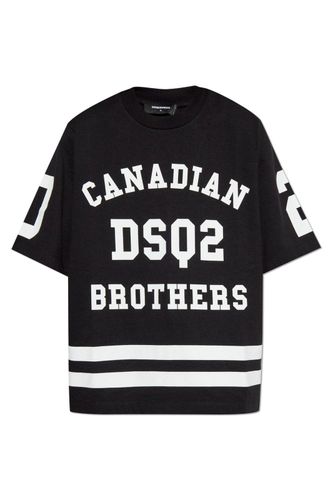 Logo Printed Crewneck T-shirt - Dsquared2 - Modalova