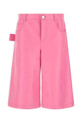 Pink Nappa Leather Bermuda Shorts - Bottega Veneta - Modalova
