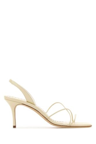 Ivory Nappa Leather Ninfea Sandals - Manolo Blahnik - Modalova