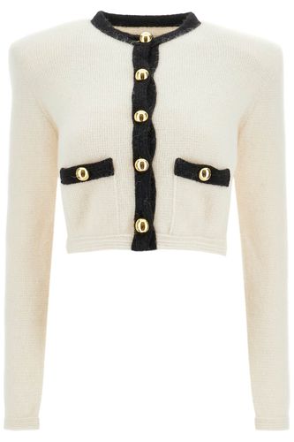 Gold Button Cardigan - Alessandra Rich - Modalova