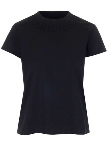 Embossed Chain Collar Slimfit Tshirt - Givenchy - Modalova