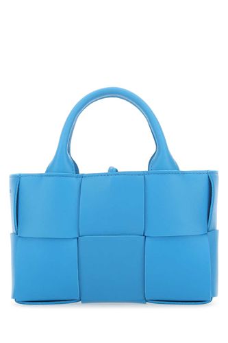 Turquoise Leather Candy Arco Handbag - Bottega Veneta - Modalova