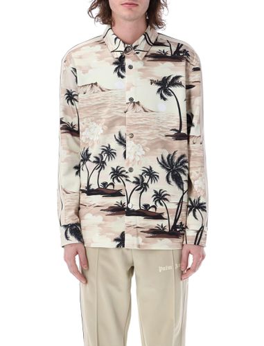 All-over Hawaiian Print Shirt - Palm Angels - Modalova