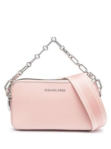 Pouch With Chain And Logo Detail In Hammered Leather Woman - MICHAEL Michael Kors - Modalova