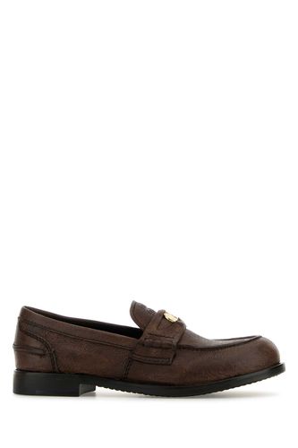 Miu Miu Brown Leather Loafers - Miu Miu - Modalova