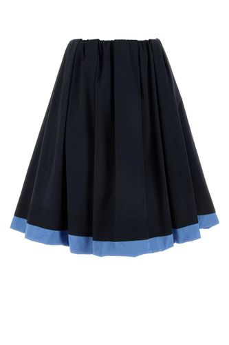 Miu Miu Navy Blue Silk Skirt - Miu Miu - Modalova