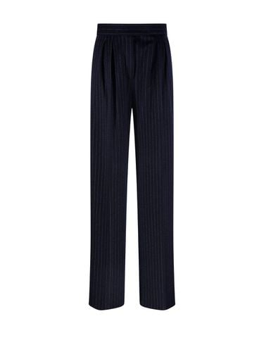 Pinstriped Straight Leg Trousers - Max Mara - Modalova